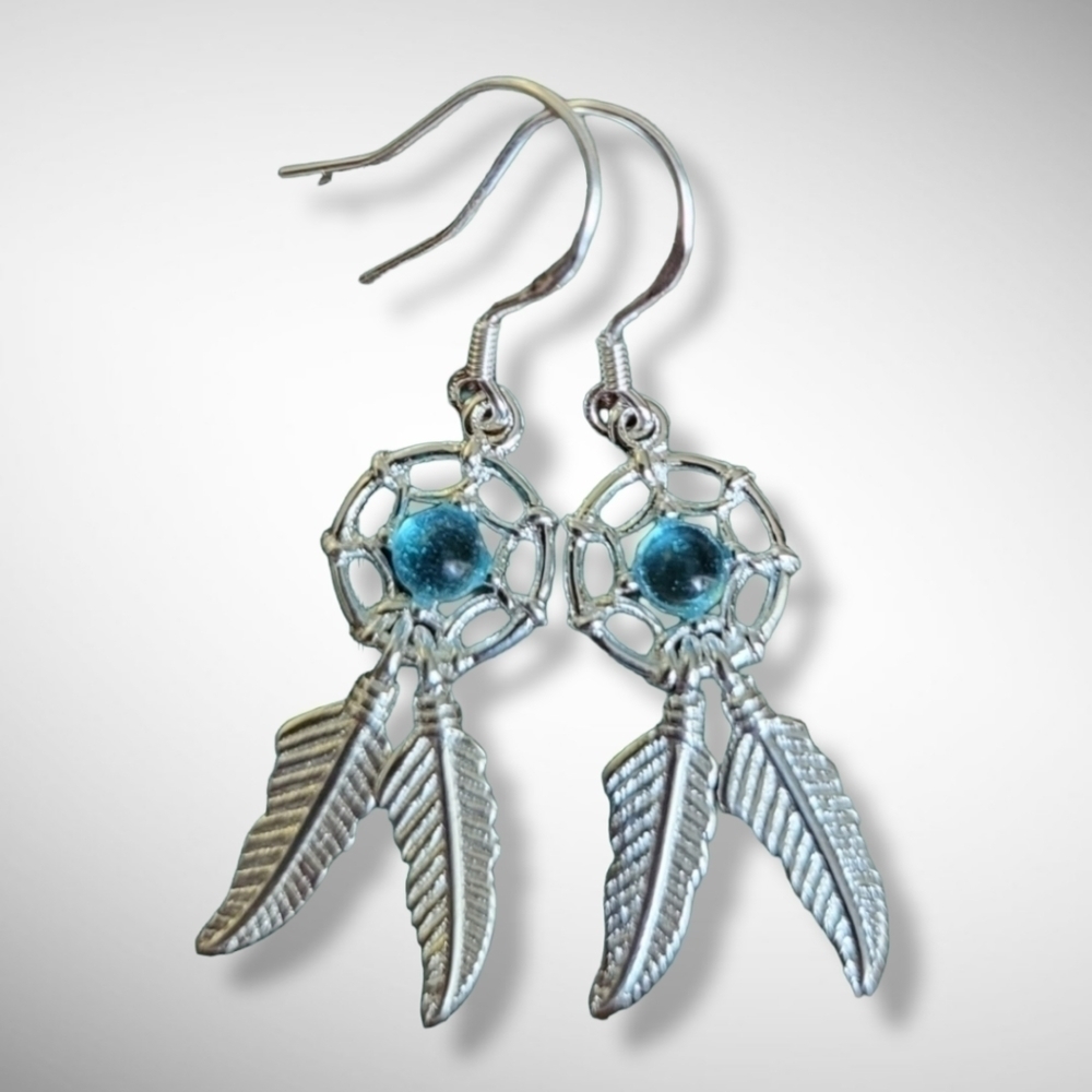 NWT 925 Sterling Silver Feather earrings